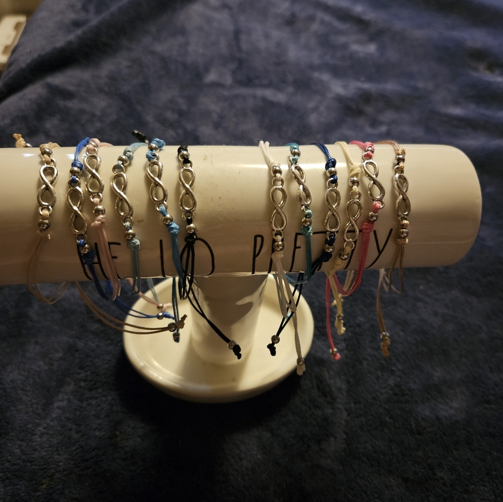 Infinity adjustable bracelets